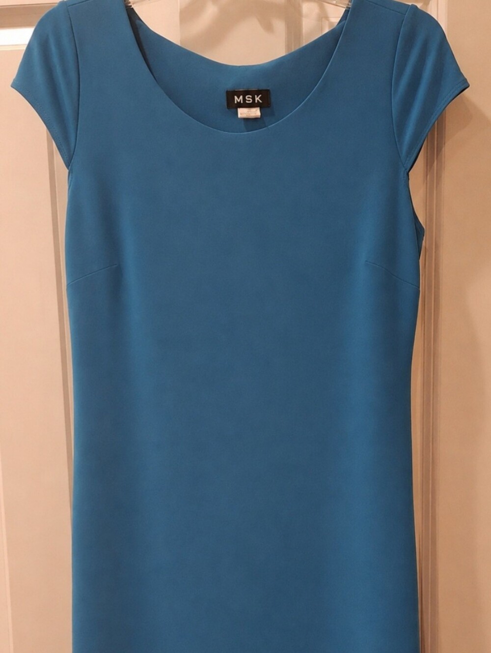 MSK Teal Shift Dress with Short Sleeves